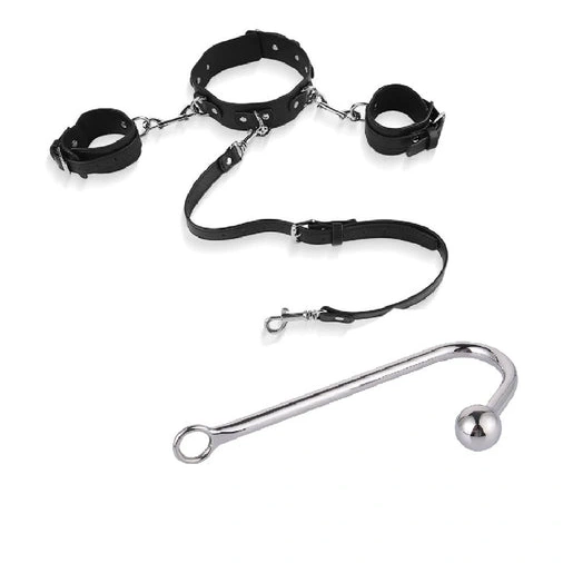Beaded Collar and 5334 Cuffs Anal with Hook Elegant 0722